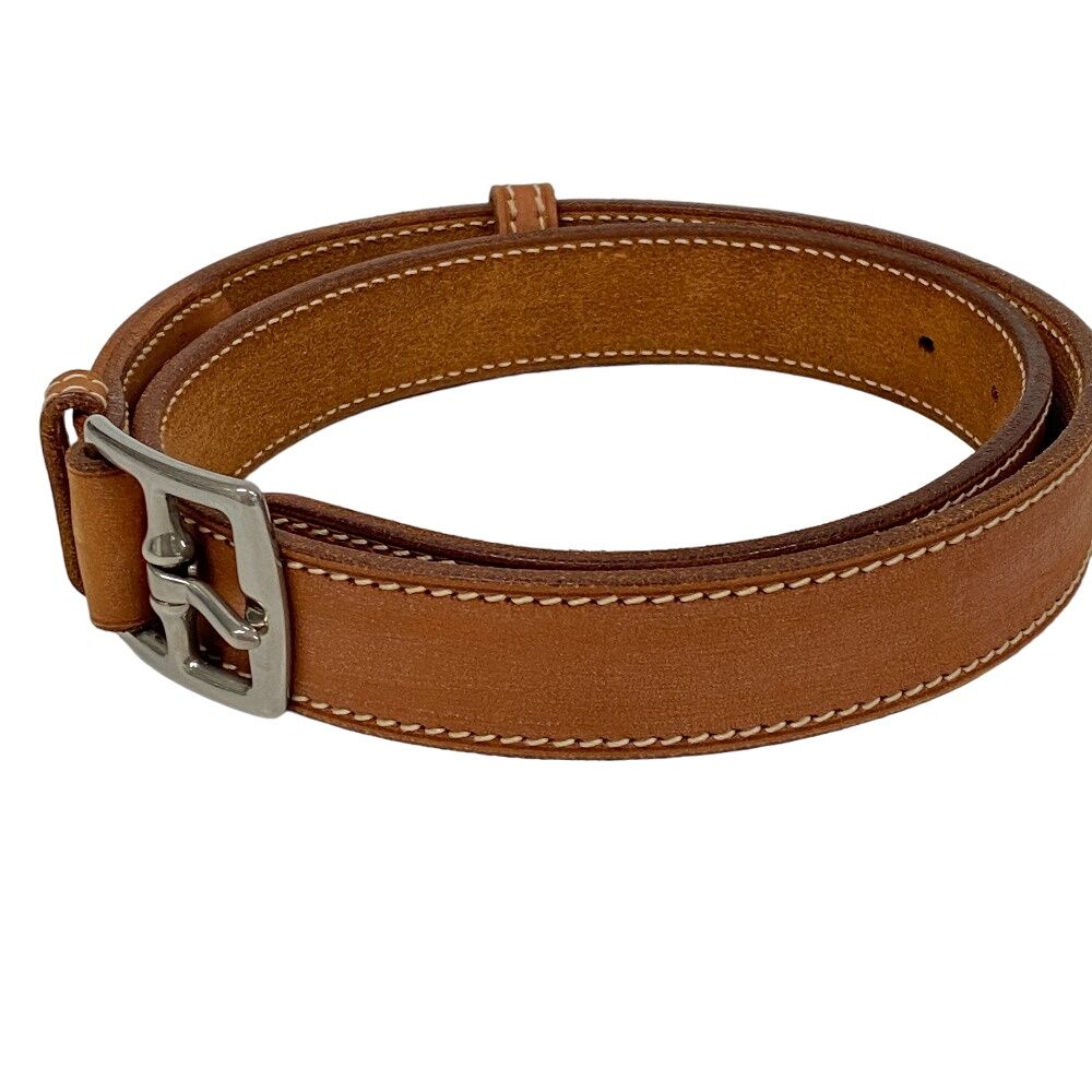 HERMES/エルメス エトリヴィエール 75 レザー ベルト ブラウン HERMES/エルメス エトリヴィエール 75 レザー ベルト ブラウン