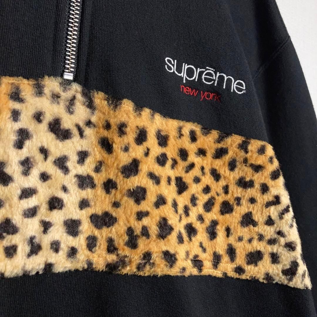 コムドットゆうた着用】Supreme スウェット ハーフジップ 刺繍