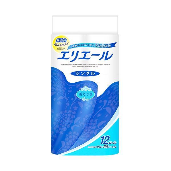 まとめ 大王製紙 エリエール トイレットティシュー シングル 55m 1パック 12ロール ×5セット
