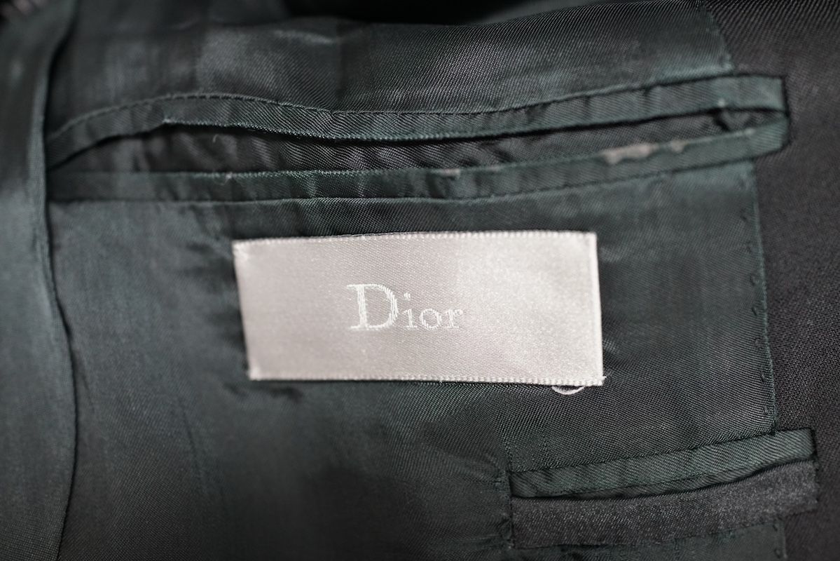 DIOR ディオール セットアップ メンズ ウール スーツ テーラード ジャケット パンツ スラックス ブラック ジャケット44 パンツ48 サイズ