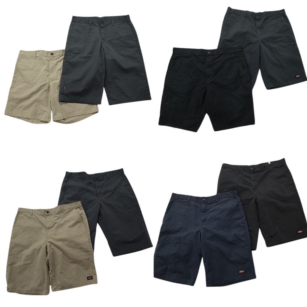 古着卸 ディッキーズ Dickies ワークショートパンツ 8枚セット メンズ 38 |40 ブラック ベージュ ネイビー 古着 NA4872