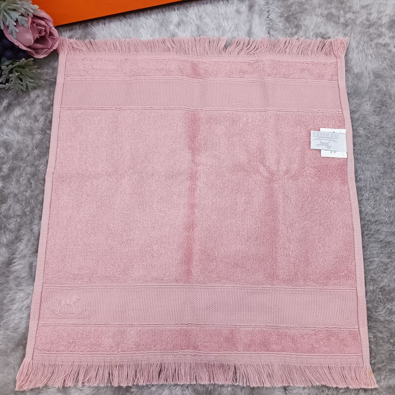 HERMES 》 ☆未使用☆ エルメス ハンドタオル ウォッシュタオル 木馬 