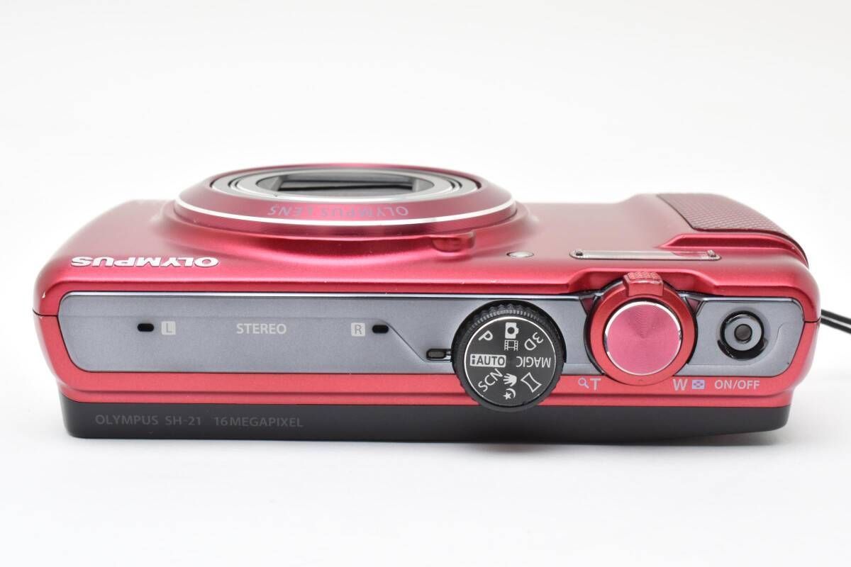 ☆オリンパス OLYMPUS SH-21 レッド コンパクトデジタルカメラ