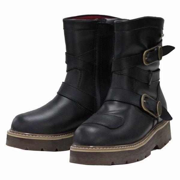 【新品】Rosso Style Lab ロッソスタイルラボ レディース Rosso StyleLab 防水ライディングハイソールブーツ ブラック/24.5センチ ROB202BK245 (2292367)