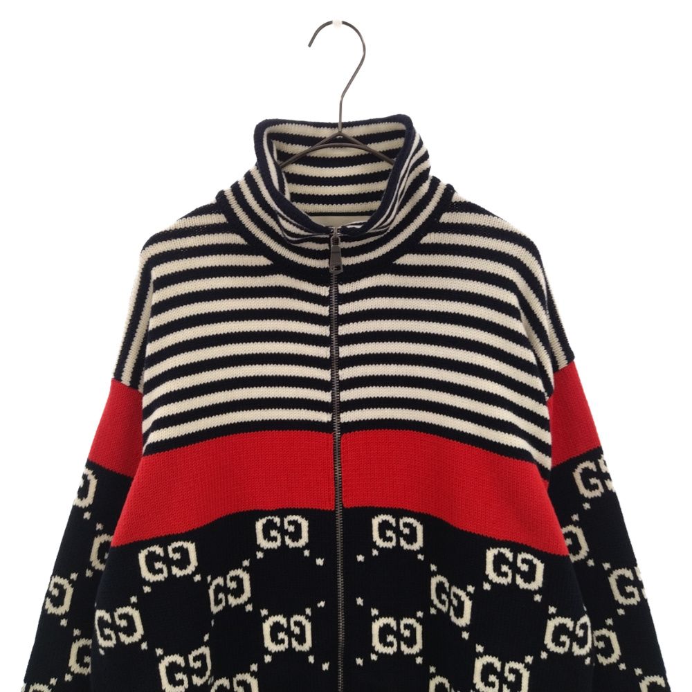 GUCCI (グッチ) 20AW GG HIGH NECK NKIT ZIP CARDIGAN 545701-XKABP GG