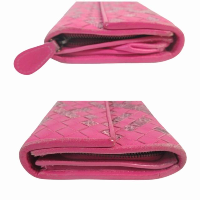 ボッテカヴェネタ　長財布　ピンク 国内即発【BOTTEGA VENETA/ボッテガヴェネタ】ZIP長財布 ピンク