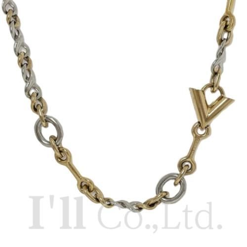 LOUIS VUITTON ゴールドロゴネックレス Louis Vuitton ゴールド ロゴネックレス LOUIS VUITTON ルイヴィトン