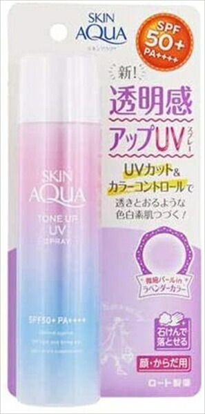 スキンアクア トーンアップ UVスプレー 日焼け止め 70g 【ロート製薬】 【ＵＶ・日焼け止め】スキンアクア トーンアップＵＶスプレー×6点セット大人気商品    大人気商品 tt 