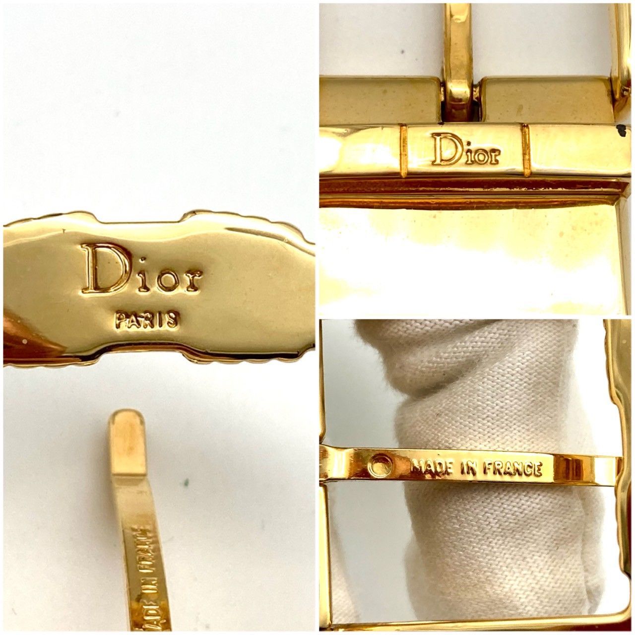 クリスチャンディオール ベルト レザー ブラック ゴールド ロゴ 70728 Christian Dior - クリスチャンディオール ベルト レザー