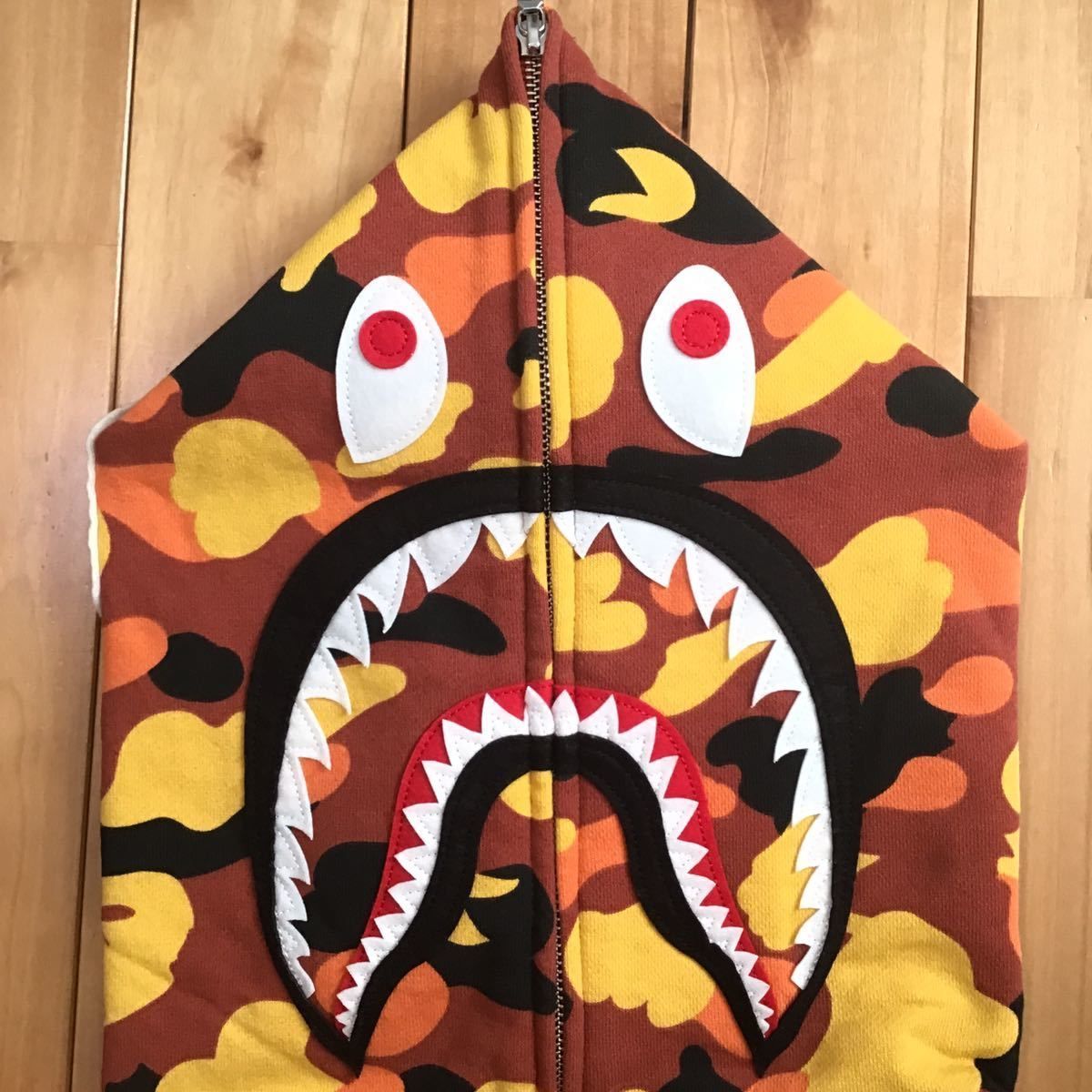 ☆XL☆ オレンジカモ シャーク パーカー shark full zip hoodie a ...