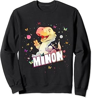 MINON - Cute Boy Name with cute Dinosaur トレーナー