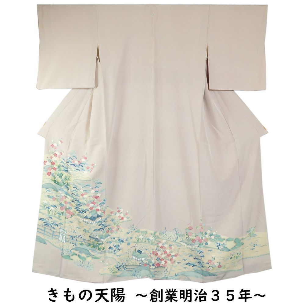 難有品 色留袖 比翼無し訪問着格 丸に違い鷹の羽紋 一つ紋入り 着物リメイク・リフォーム用 素材用 茶屋辻模様 【中古 訪問着 中古 色留袖 ...