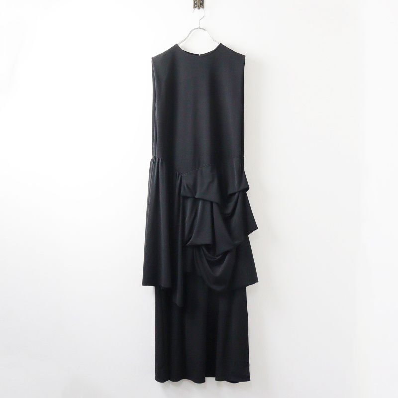 美品 2023SS リムアーク RIM.ARK Decorative cut dress デコレーティブ カット ドレス 38/ブラック ワンピース 変形【2400013937603】