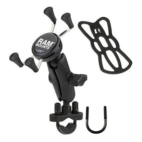【新品･最短当日出荷】RAM  ラム マウントセット Xグリップu0026U字クランプ スマートフォン用 テザー付き ブラック RAM-B-149Z-UN7U (2371717)