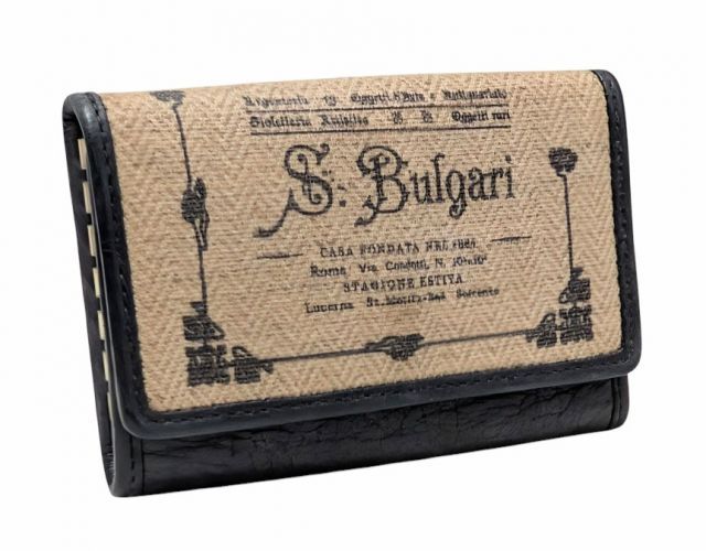 ブルガリ キーケース コレツィオーネ ソティリオブルガリ ロゴプリント 黒 ブラック コーティッドヘリテージキャンバス レザー BVLGARI ブルガリ キーケース コレツィオーネ ソティリオブルガリ ロゴプリント