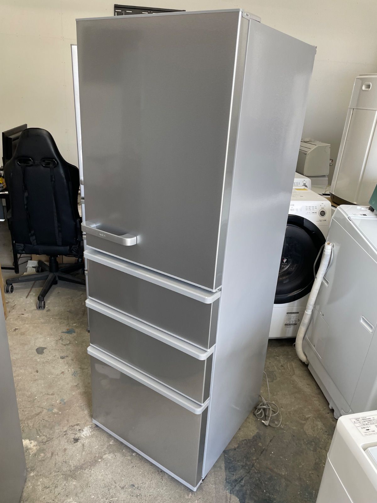 AQUAノンフロン冷蔵庫 2022年製品 シルバー 4ドア冷凍庫 AQR-36M AQUA