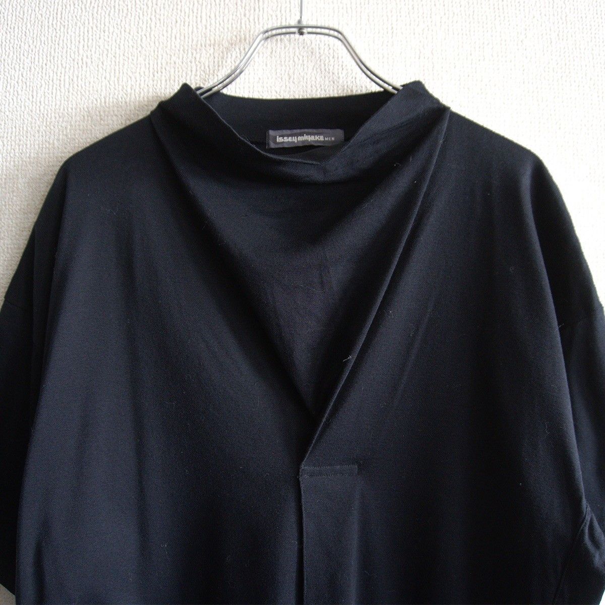 80S/筆タグ】ISSEY MIYAKE MEN 【変形 カットソー】 ブラック