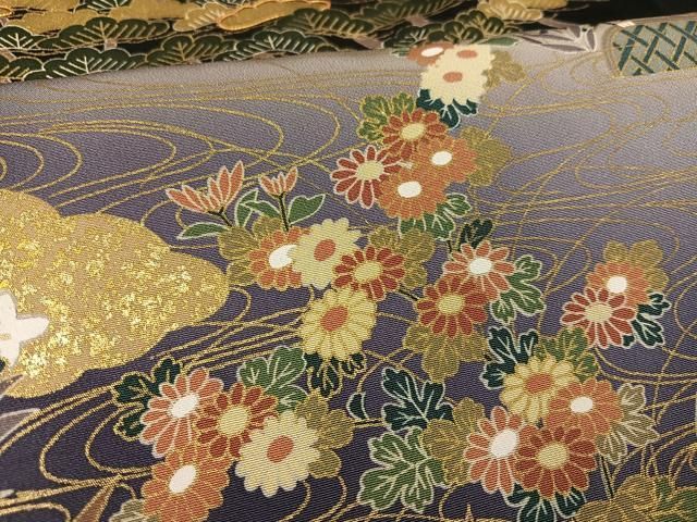 平和屋着物□豪華黒留袖 作家物 松竹梅草花文 暈し染め 金彩