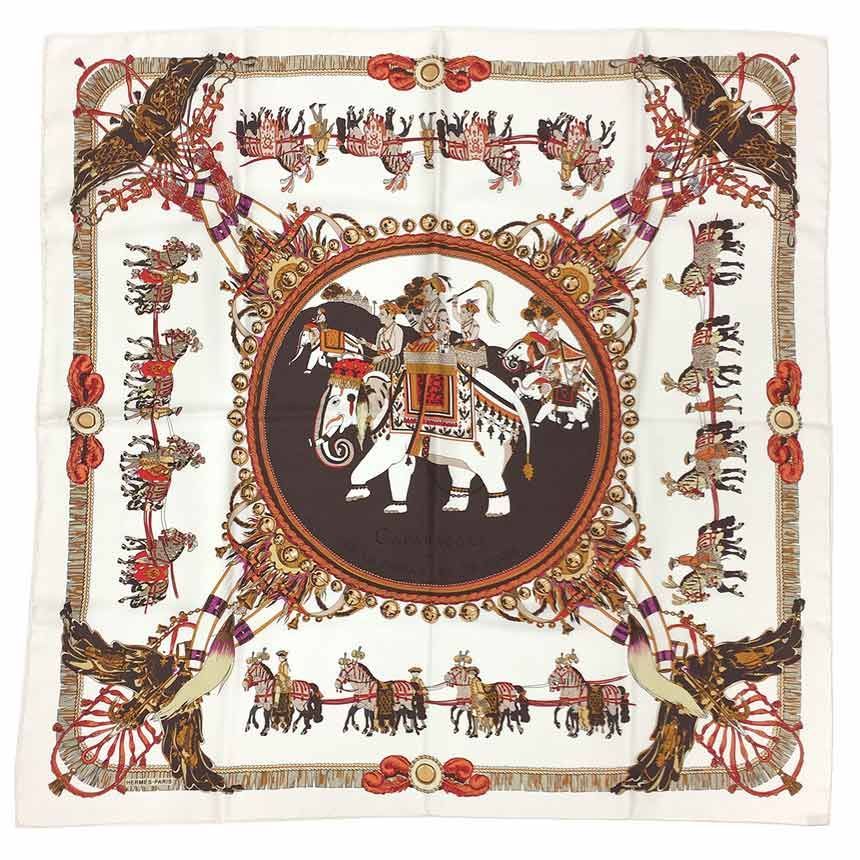 HERMES エルメス カレ90 スカーフ CAPARACONS DE LA FRANCE ET DE L 