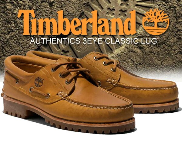 ティンバーランド オーセンティック 3アイレット クラシック ラグ Timberland 3EYE CLASSIC LUG BROWN REGENERATIVE LEATHER a5ywh BOAT SHOE WHEAT モカシン