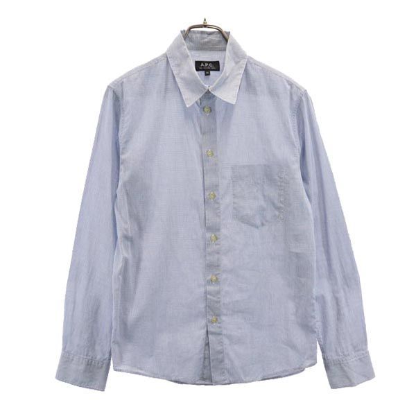 アーペーセー チェック 長袖 シャツ XS ブルー系 A.P.C. メンズ 【中古】  【230929】 メール便可