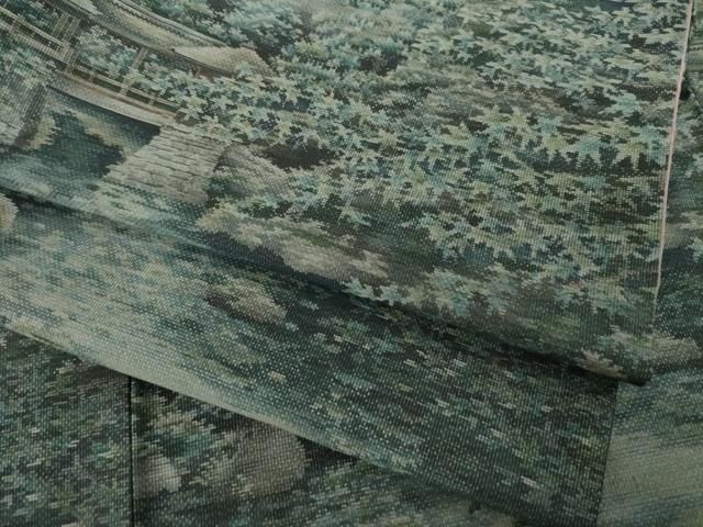 平和屋着物●本場大島紬 総絣 風景文 さが美扱い 正絹 AABB7296ck