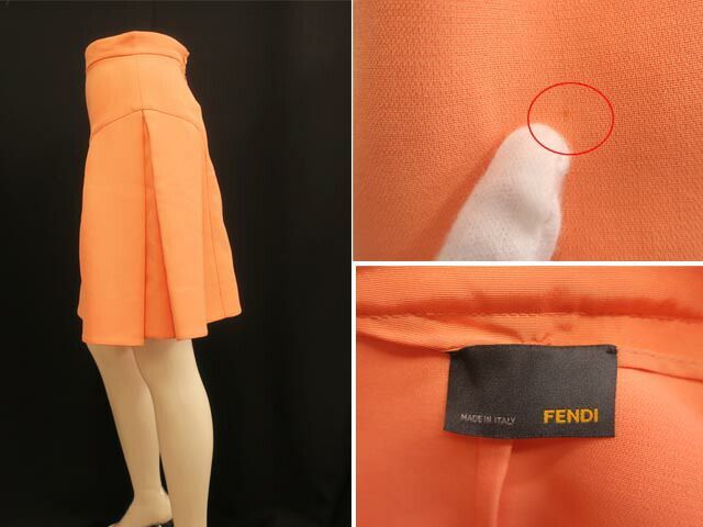 FENDI/フェンディ/スカート/オレンジ/膝丈/サイズ38/高級