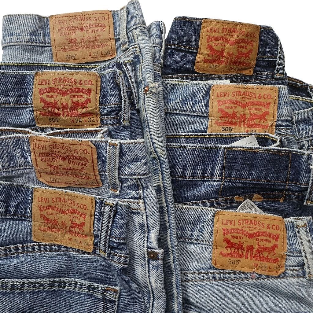 B品】古着卸 まとめ売り リーバイス 505 デニム パンツ 8枚セット  