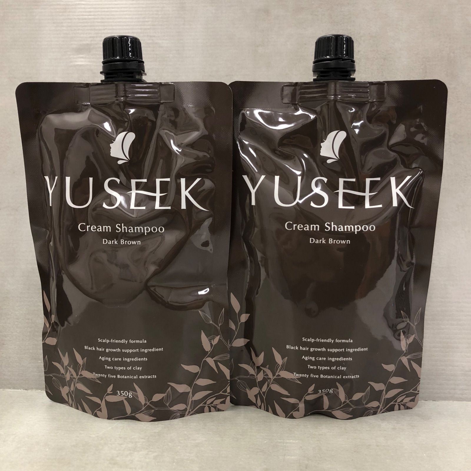 H517 K YUSEEK ユーシーク クリームシャンプー ダークブラウン〈ヘアカラークリームシャンプー〉350g 2点セット