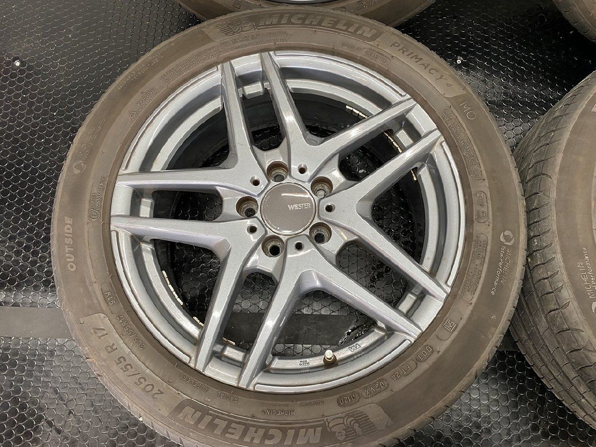 MICHELIN PRIMACY4 205 55R17 夏タイヤ MONZAJAPAN WESTER 17インチ 7J5HPCD112 50 バリ溝 BMW MINIクロスオーバー等 STB005