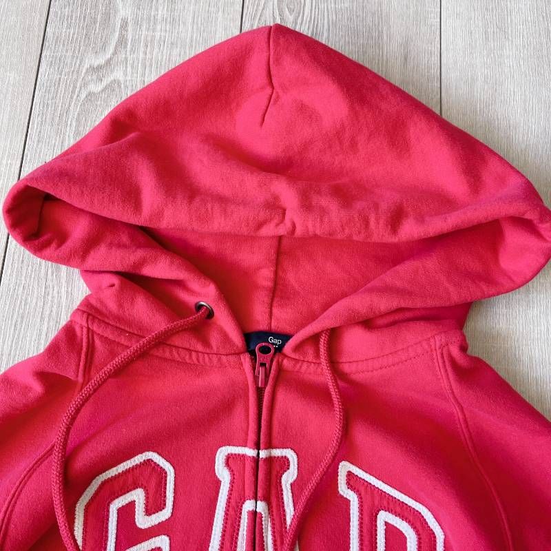 は*ま様 gap ジップフーディー　y2k 00s OLD GAP full zip up hoodie y2k 刺繍ロゴ - メルカリ