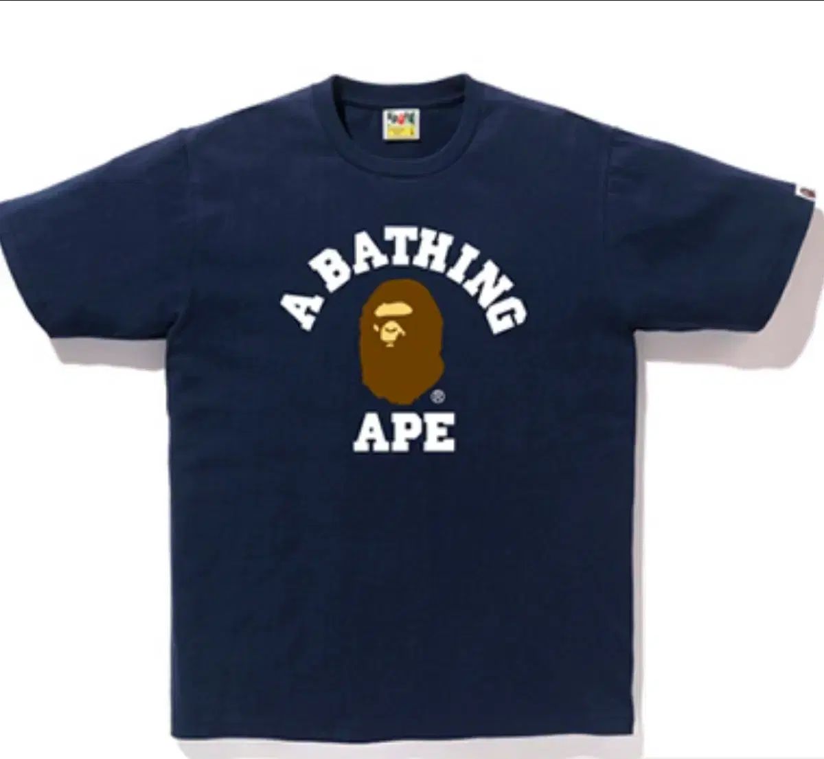 A BATHING APE アベイシングエイプ カレッジ ショートスリーブ ネイビー キッズ