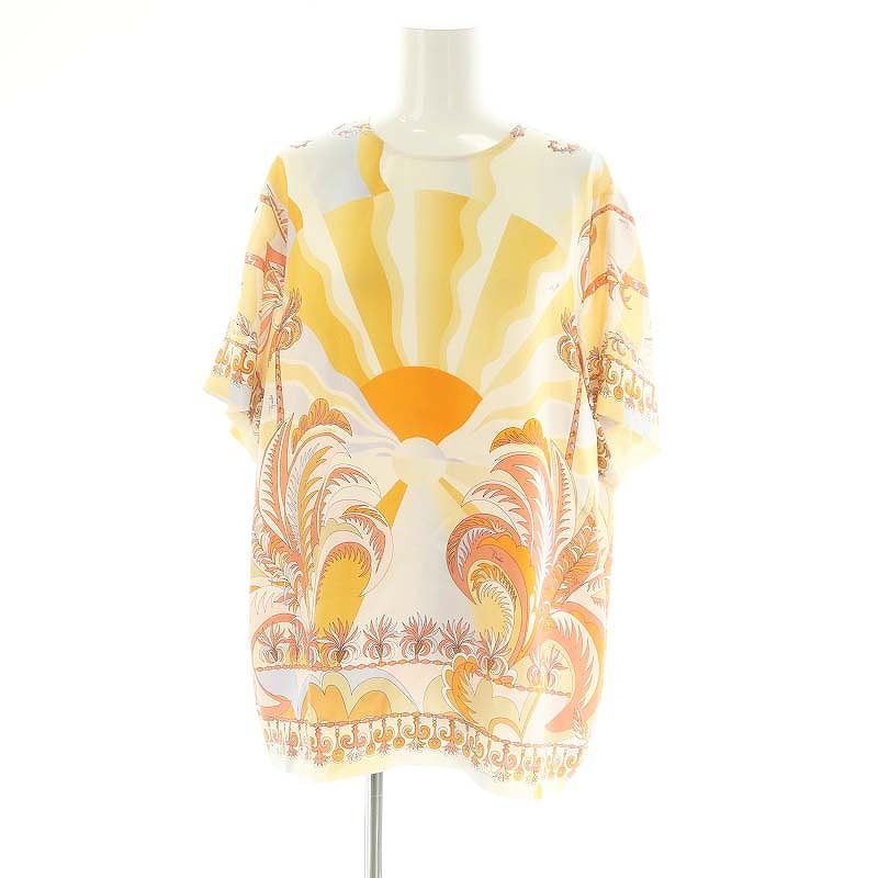 エミリオプッチワンピース EMILIO PUCCIシルク96％ 蝶柄 チュニック