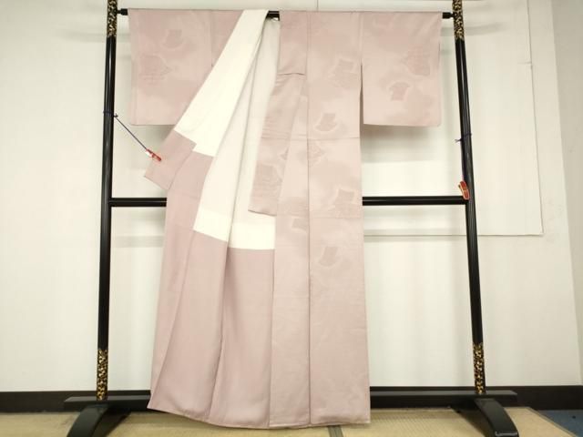 平和屋着物▽上質な色無地 単衣 錆浅葱色 正絹 逸品 AAAZ7817jh