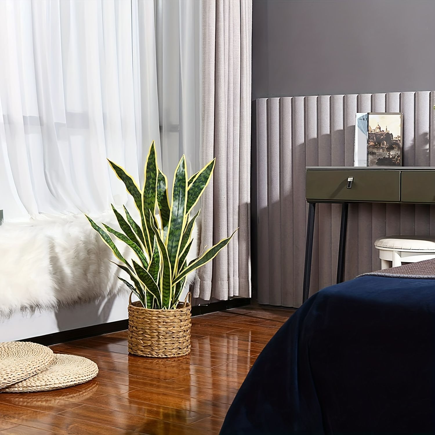 フェイクプラント 観葉植物 サンセベリア 人工植物 グリーン 癒し リラックス 玄関 庭 リビング ダイニング 室内 屋外 インテリア UA9I305