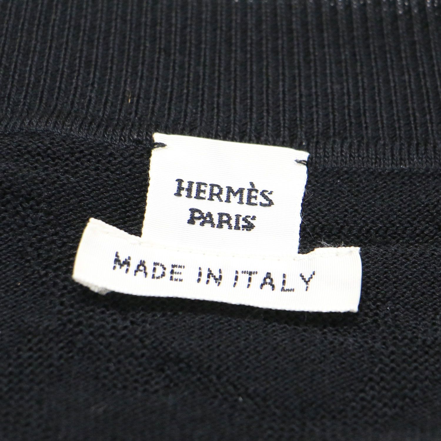 美品】HERMES エルメス カーディガン ブラック 黒 サイズ:42(XL) | 24