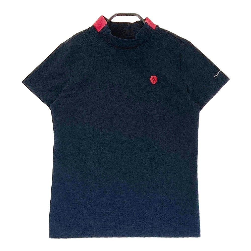 パーリーゲイツレディースモックネック半袖カットソー ネイビー サイズ2 パーリーゲイツレディース 半袖 モックネック カットソー