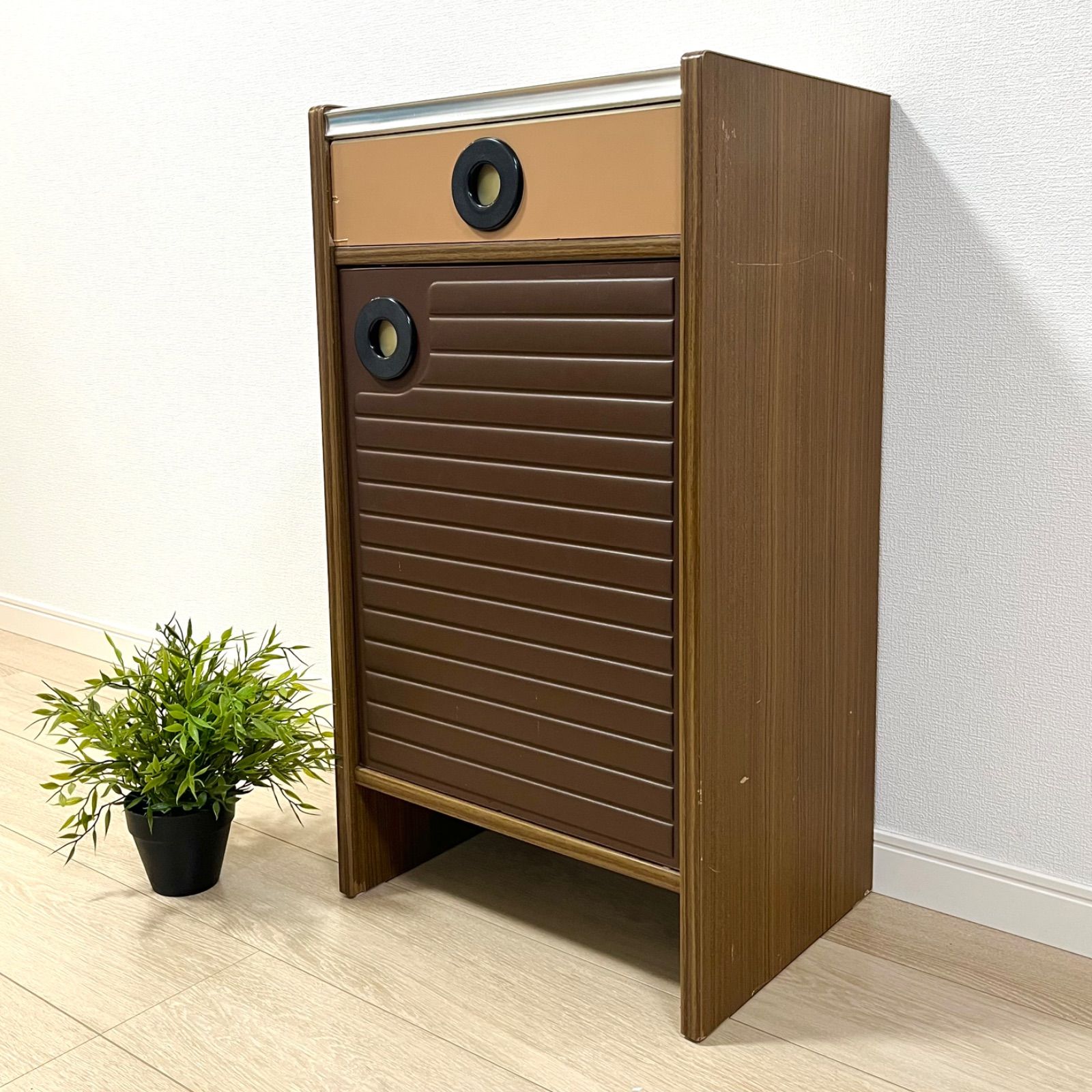 た19 ミッドセンチュリー 電話台 キャビネット 昭和レトロ ビンテージ家具 サイドラック Mid Century Vintage Cabinet