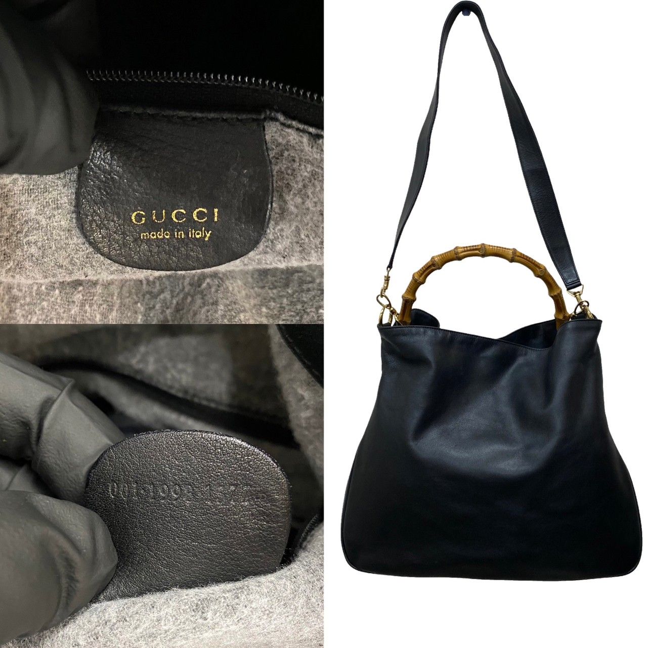 極美品 GUCCI グッチ オールドグッチ ヴィンテージ バンブー レザー 本