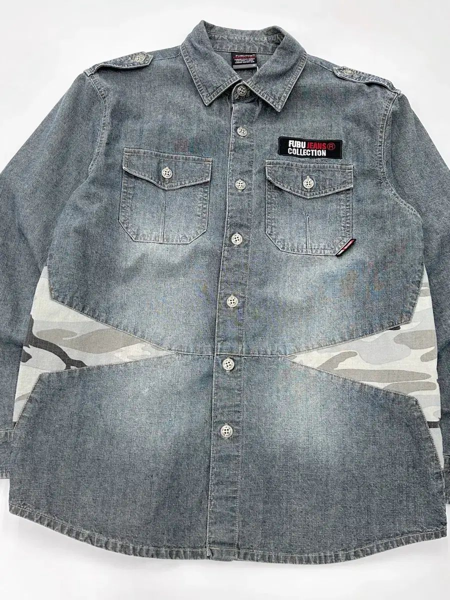 M FUBU FUBU フブ 00s ウエストン デニム シャツ