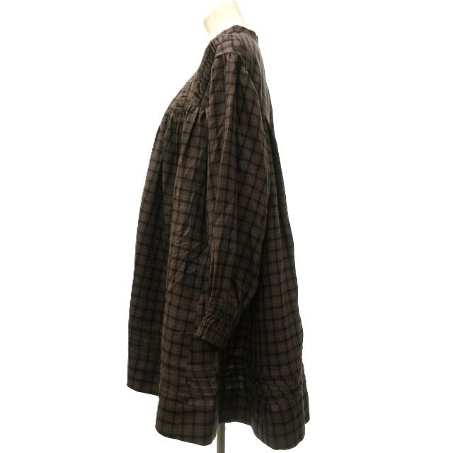 未使用品 ライト WRYHT タグ付き 21AW PLEATED NIGHT TOPS MOCHA シャツ ブラウス ギャザー 長袖 ベージュ系 2 約M ライト WRYHT タグ付き 21AW PLEATED NIGHT TOPS シャツ