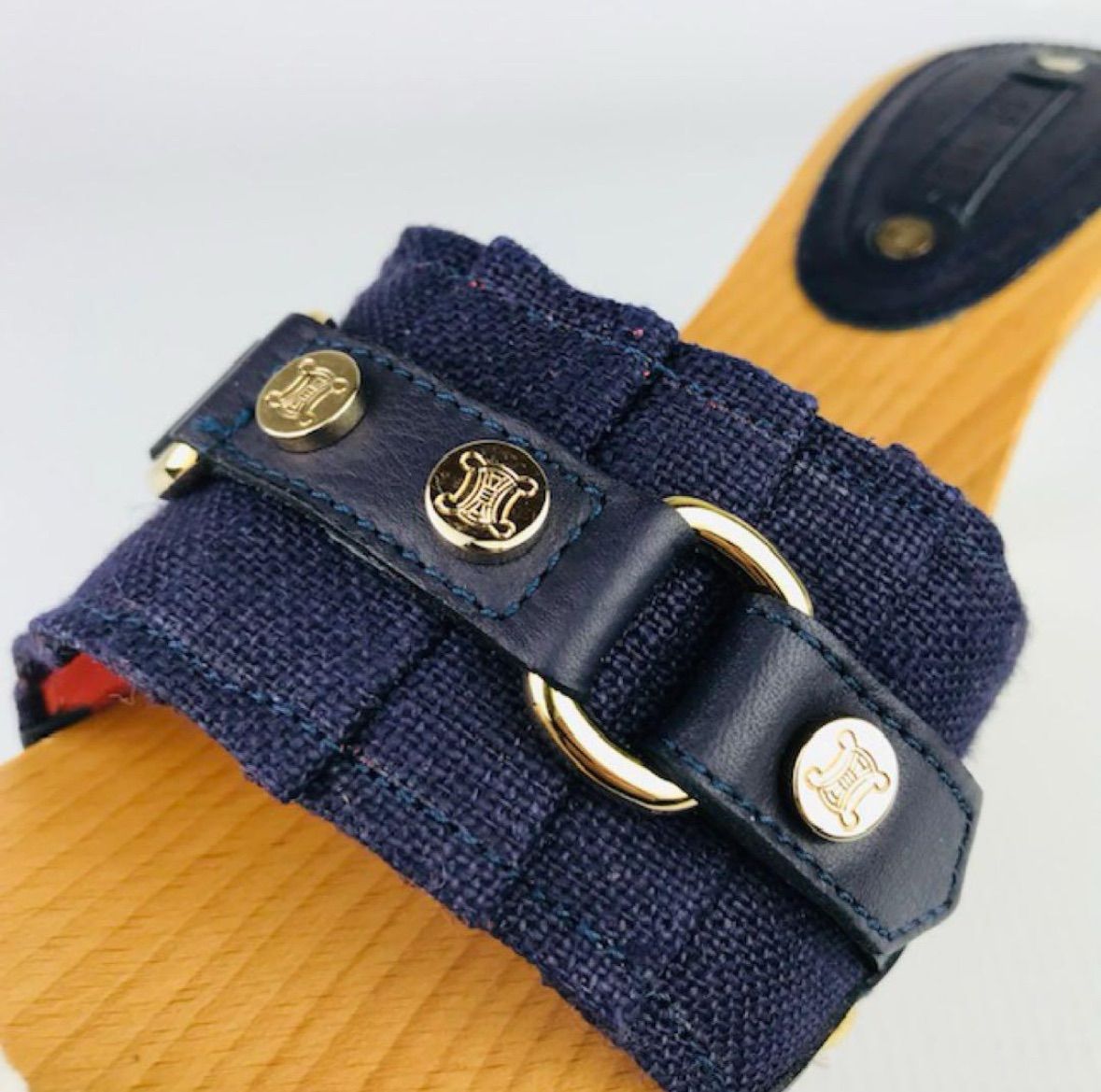 新品未使用☆ CELINE・セリーヌレディース キャンバスレザー メタル  