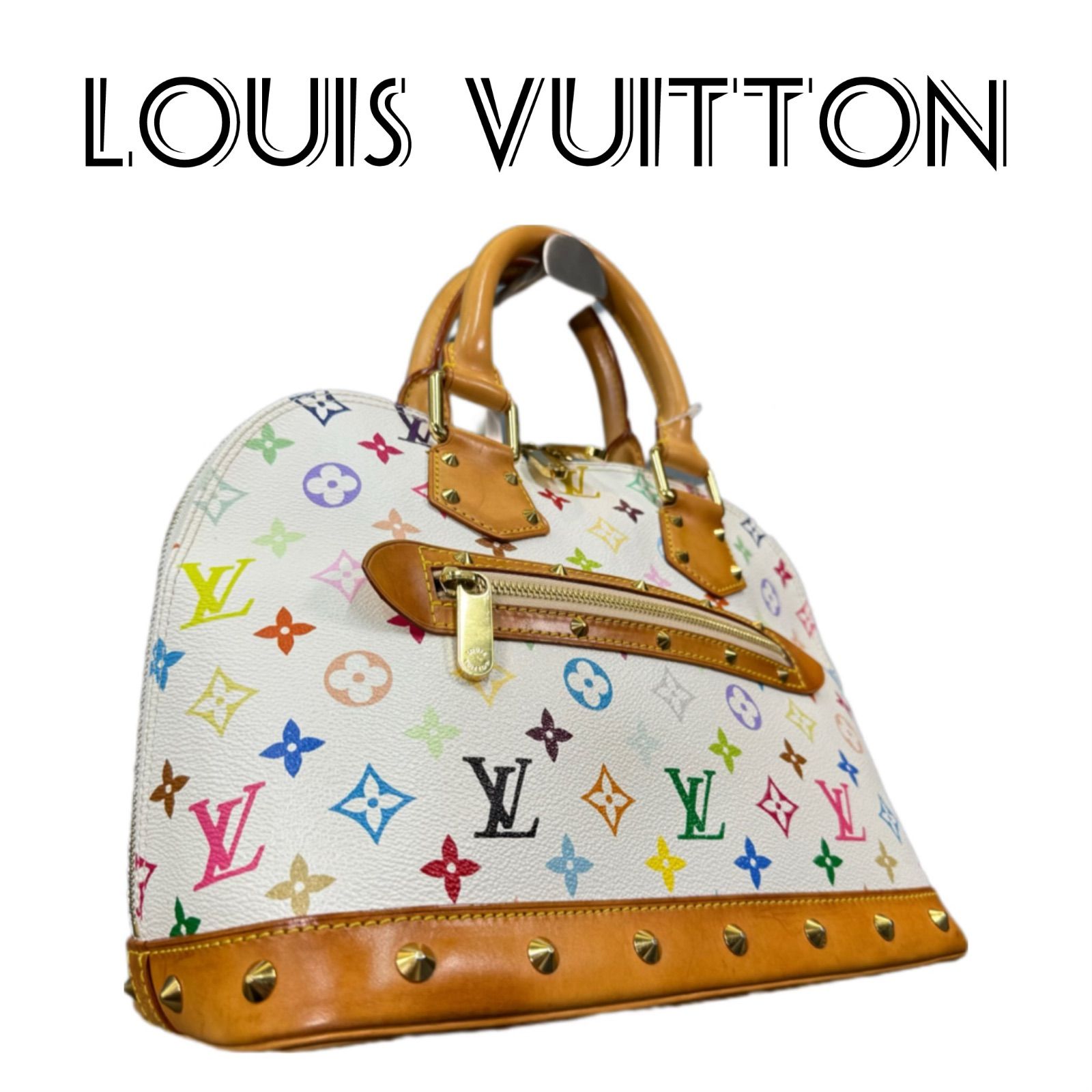 LOUIS VUITTON 】 【美品 希少品】 ルイヴィトン ハイブランド バッグ モノグラム マルチカラー アルマ ハンド トート  型番：M92647 シリアルNo.有り - メルカリ