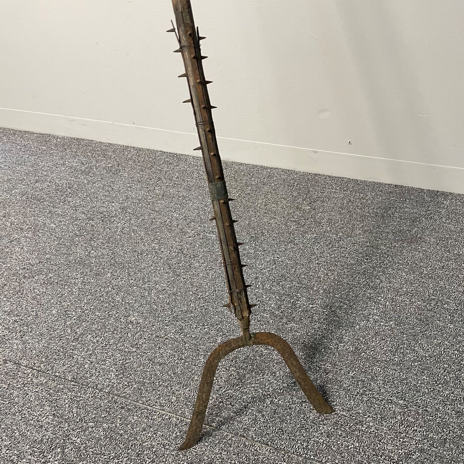 刺又 さすまた 石突付 袖がらみ ヤリ 古道具 武具 刀装具 拵え骨董