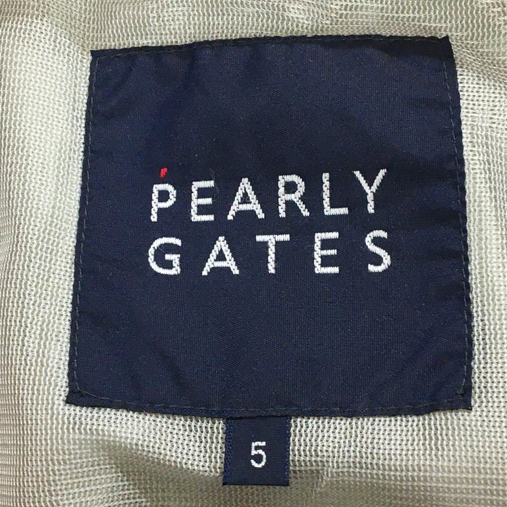 パーリーゲイツ スニード ベージュ系×オレンジ 裏地付き ロゴプリント