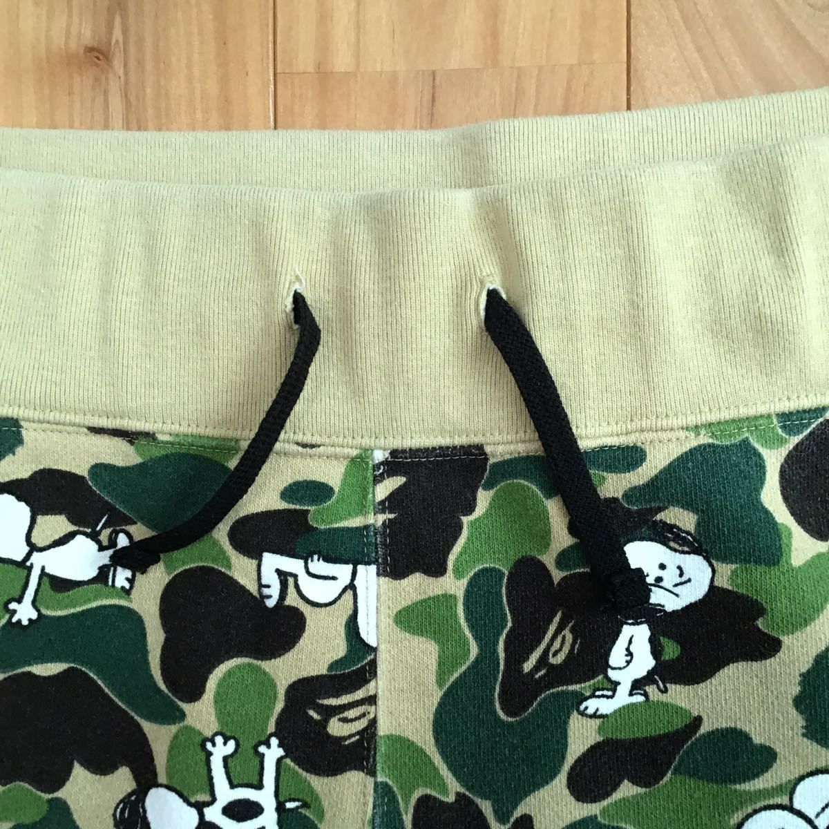 SNOOPY × BAPE ABC camo スウェット ハーフパンツ Sサイズ a bathing  