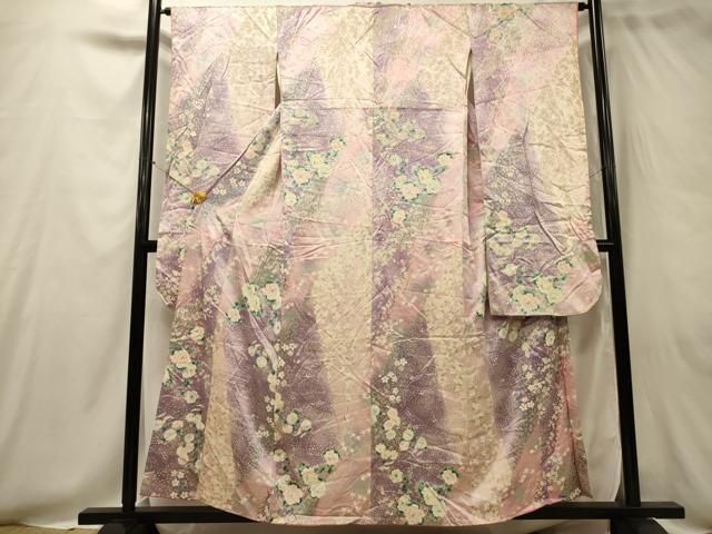 平和屋着物□豪華振袖 舞花文 暈し染め 金彩 正絹 逸品