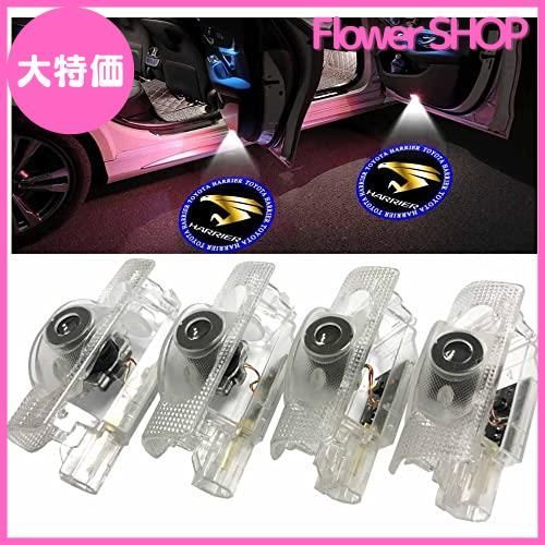 【セール中】QJZoncuji ドアカーテシランプ 4個セット 工具付 カーテシライト ドアウェルカムライト LEDロゴ投影 ゴーストシャドウ 18系200系210系クラウン アスリートカーテシ 角度調整機能付き