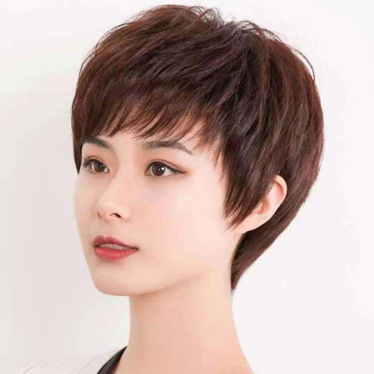 女性高級ウイッグカツラショート韓流パーマ耐熱形状記憶人工毛 女性高級ウイッグカツラショート韓流パーマ耐熱形状記憶人工毛