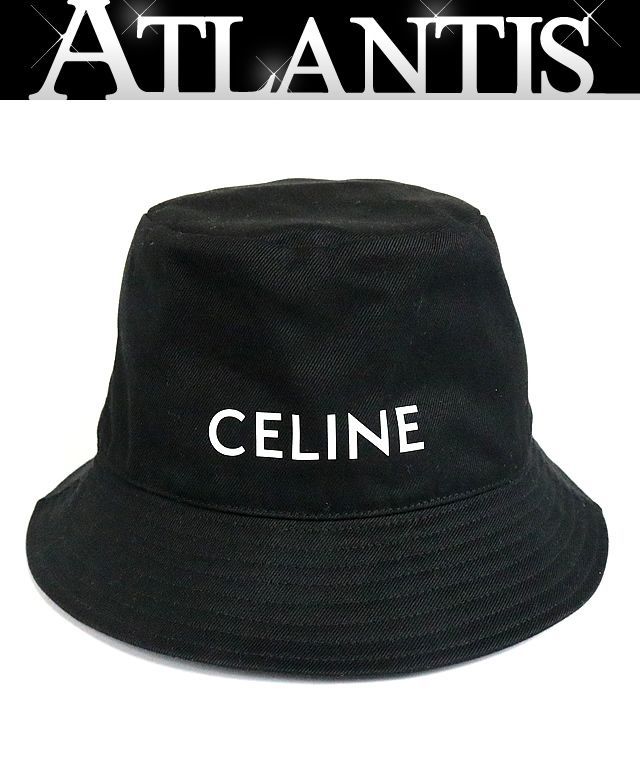 セリーヌ CELINE ロゴ バケット ハット 黒 size:M【62233 